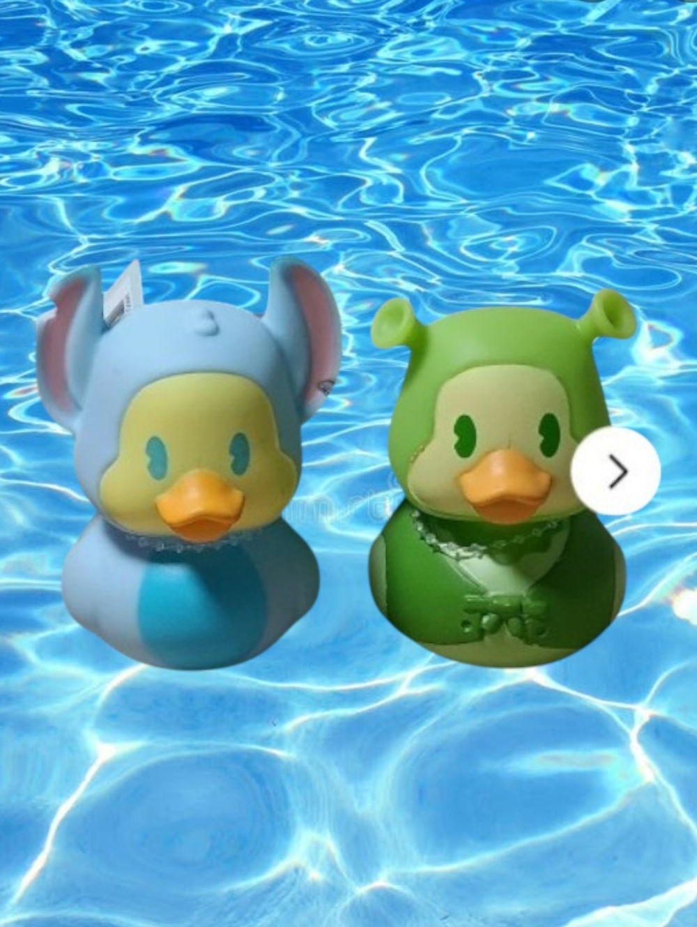 Disney Shrek and Stitch Duck New Swim Toys, Bath Toys 2